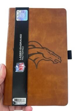 Notepad Denver Broncos Team Brown Laser Engraved 8” X 5”